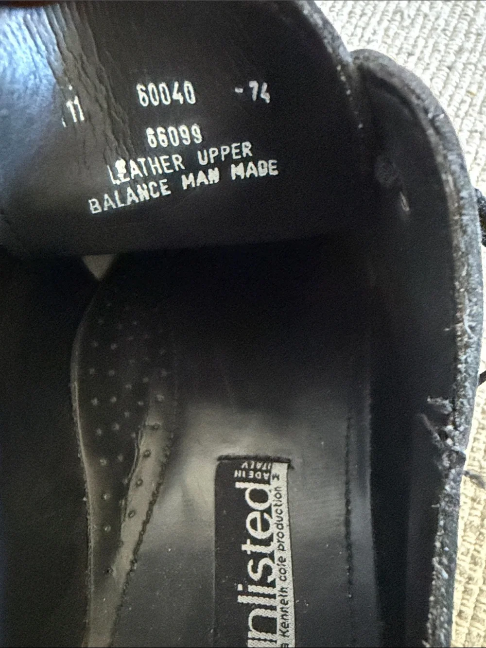 Men's Black Leather Lace-Up Shoes